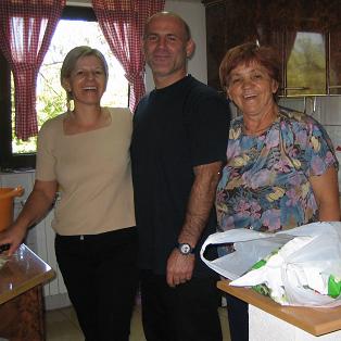 Our hosts, Jelka, her husband Drazen, and Jelka's mother Katica.